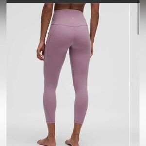 NWT New LULULEMON HR High Rise Align Pant 25” Pockets LVLX Lavender Lux 0